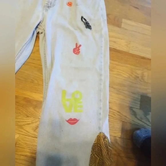 Hippie Bell Bottom Flare Jeans 31x30 Calvin Klein - Picture 7 of 15